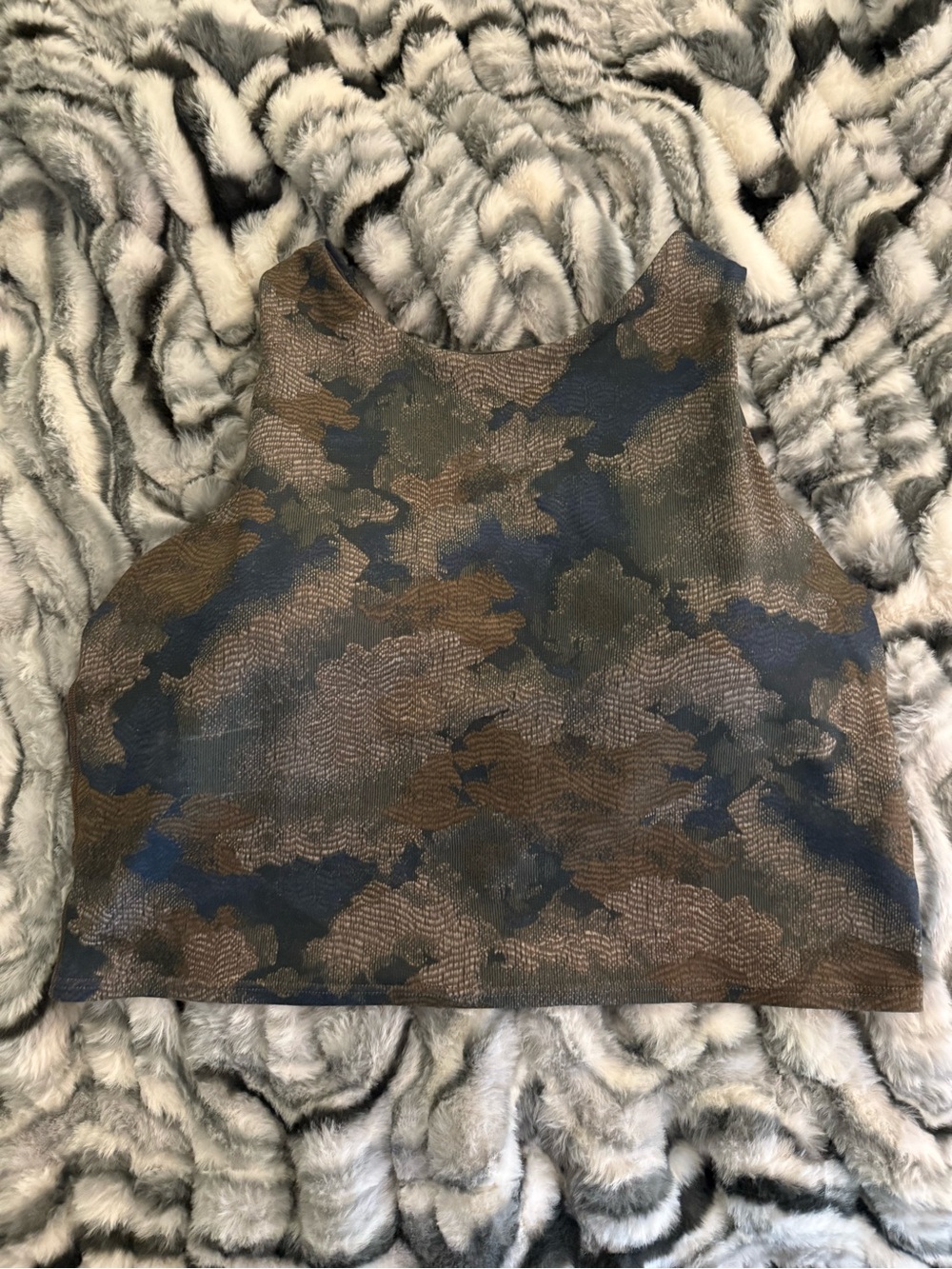 Athleta Camo Print Built in Bra Top